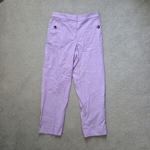 NWT J. Crew Lavender Straight Leg Pants Women's 4